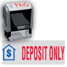 157159 - DEPOSIT ONLY Stock Message Stamp