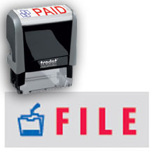 43345 - FILE Stock Message Stamp